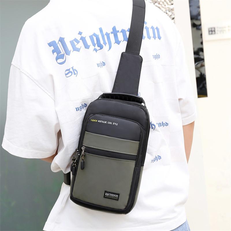 Mens Slim Shoulder Bag With Waterproof Nylon For Casual Day Trips And Urban Outings