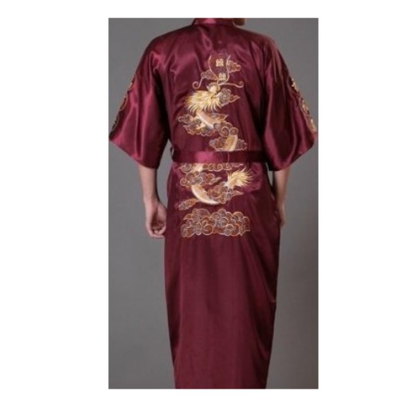 Ethnic Chinese Style Men's Clothing Men's Dalong Bathrobe Bathrobe Dragon Robe Tang Suit Pajamas Nightgown Home Service Embroidered Dalong