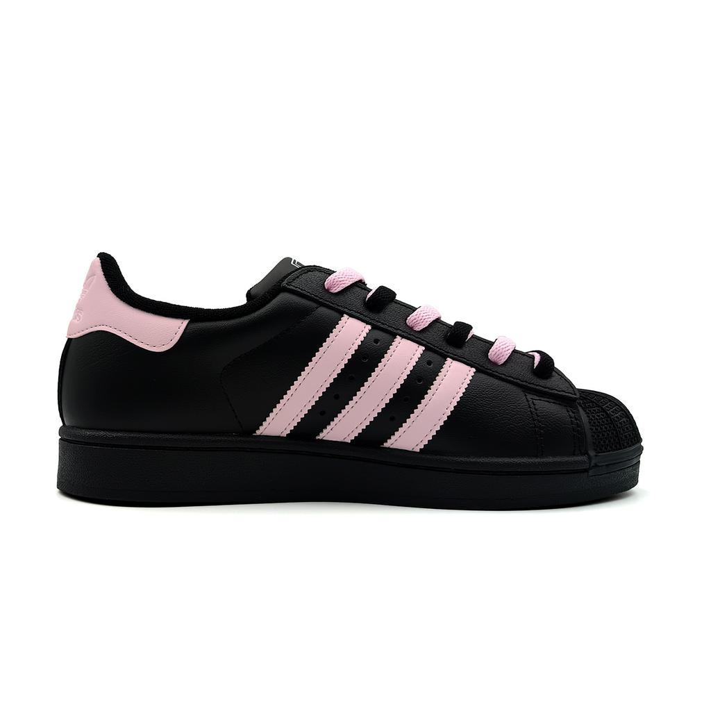 Adidas Originals Superstar 2 Low top Skateboard Shoes Women's Black Pink JI0079( team927-)