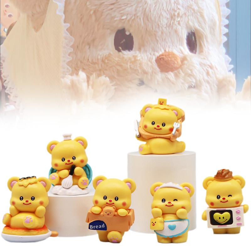 Urocza Figurka Misia Masła Kreatywna Kolekcjonerska Słodka Dekoracja Deserowa