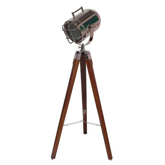 

93,98 см Деревянный штатив Никелевая лампа-прожектор Индустриальный морской поисковый прожектор для декора дома, офиса, гостиной, спальни, столовой