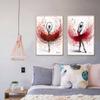 Beautiful Ballet Dancer Canvas Poster Prints Abstract Butterfly Flower Watercolor Canvas Painting Wall Art Pictures Home Decor