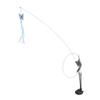 Suction Cat Feather Wand Toy Double End Removable Steel Wire Interactive Cat Teaser Stick Toy for Indoor
