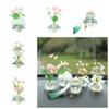 Colorful Crystal Flower Decoration Creative Auto Interior Decoration Car Ornaments Table Decor