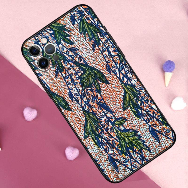 African Fabric Print Phone Case For iPhone 17 Pro Max 17 Air 11 14 15 16 Pro Max Plus 12 13 Mini 16e Back Cover