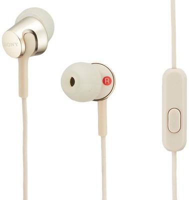 Sony Earphones MDR-EX155AP: Canal Type with Remote Control and Microphone Gold MDR-EX155AP N