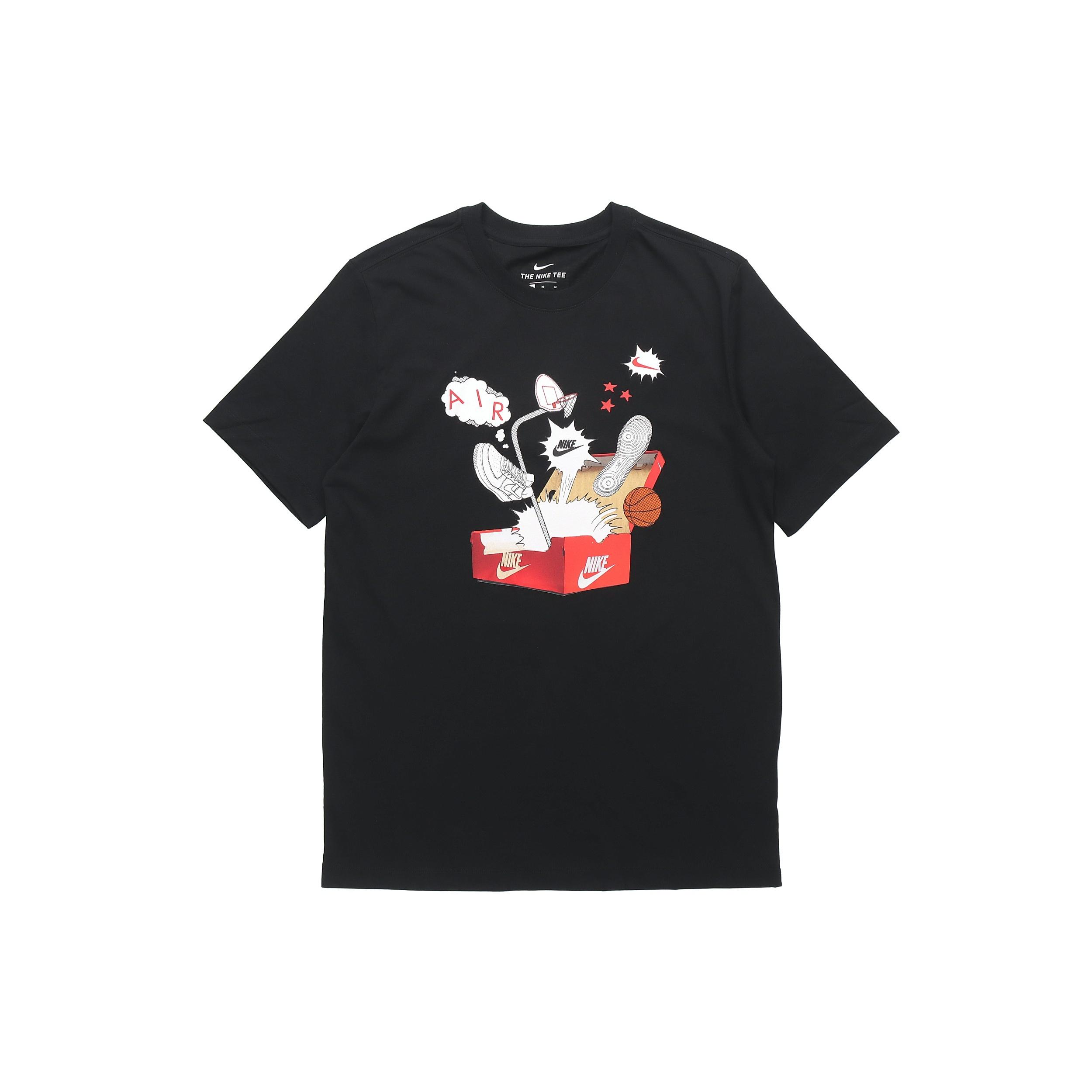 Nike AS Nike Sportswear NSW Tee Shoe Printing Short Sleeve Black Men s CU6872-010 S