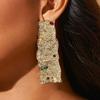 Patchwork Rhinestone Square Earrings: Multi-layer Geometric Alloy Design for Women