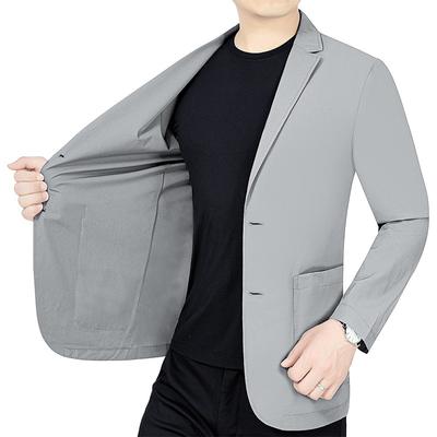 Male Thin Elastic Blazers Jackets Quality Men Breathable Sunscreen Blazers Coats Man Business Casual Suits Coats