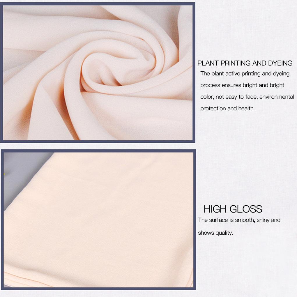 Pure Color 180*75cm Women Plain Bubble Chiffon Scarf Hijab Wrap Printe