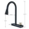 Rostfritt stål Pull Out Vattenfall Köksblandare Köksdiskblandare
