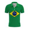 Brazil National Emblem 3d Printed Summer Button Down Collar Polod For Men Casual Tops Oversized Short Sleeve Trend Men Clothing