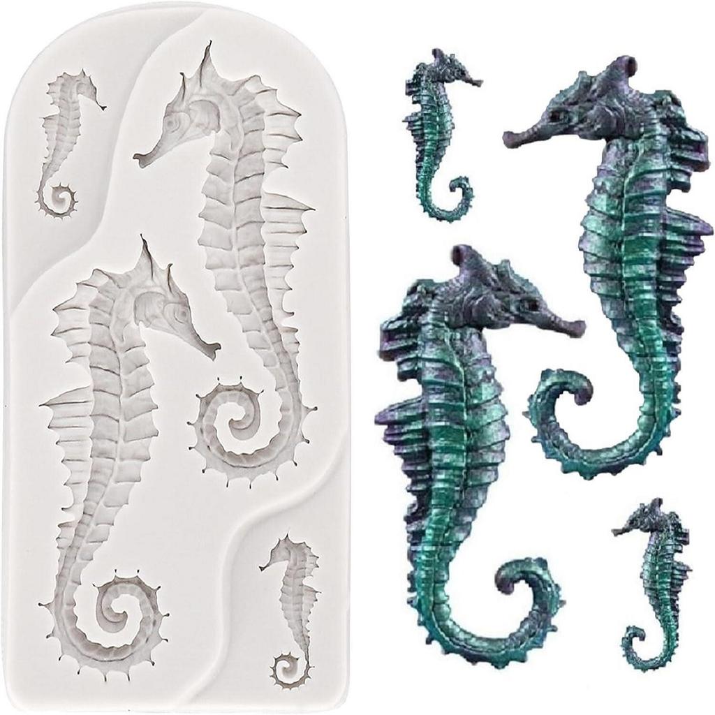 New Seahorse Shape Fondant Cake Mold Candy Chocolate Silicone Mold Cookies Biscuits Mould Kitchen Baking Cake Decorating Tools
