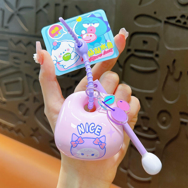 

Unzip The Merit Small Wooden Fish Keychain Kapi Capybara Wooden Fish Cartoon Schoolbag Cute Keychain Pendant Pendulum