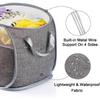 Folding Laundry Basket with Handle Clothes Toy Storage Basket Hollow Mesh Breathable Household Laundry Hamper Home Organizer