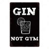 Plaque Metal Tin Signs Drink Gin Tonic Wall Decoration Vintage Art Posters Iron Painting for Man Cave Home Cafe Garden Club Bar