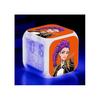 (1)KPop Demon Hunters Alarm Clock Anime Peripheral LED Cube with Colorful Light Display Time Children Desktop Decor Digital Clock