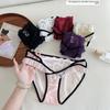 Culotte triangle romantique pure sexy en dentelle et coton pur à entrejambe taille basse pour femmes Printemps et Été