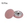 10pcs Fabric Cloth Covered Button 15mm Metal Round Sewing Buttons, Deep Pink/Light Green/Army Green/Alloy Orange