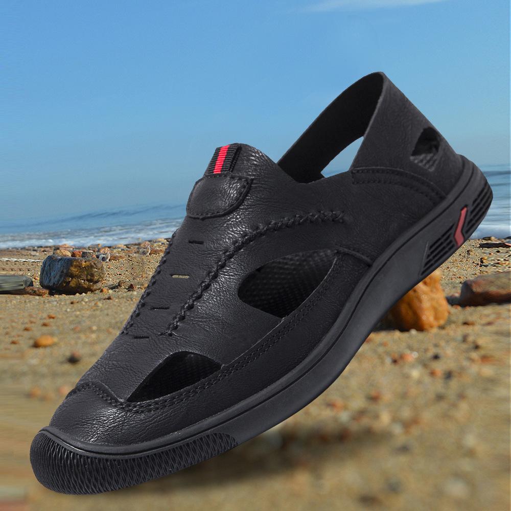 

Sandals summer new men s shoes hollow men s breathable thick-soled soft-soled light casual going out hole shoes driving shoes 39