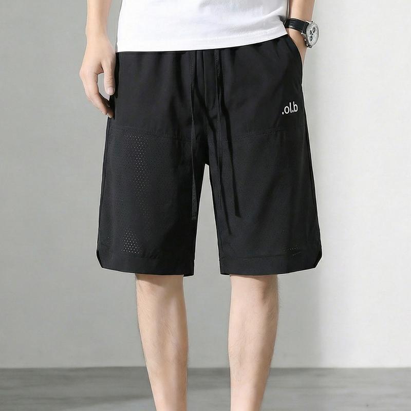 Taglie Forti 6XL-12XL Moda Estiva Pantaloncini Sportivi Neri da Uomo Abbigliamento Vita Elastica Casual Traspiranti Pantaloncini Oversize
