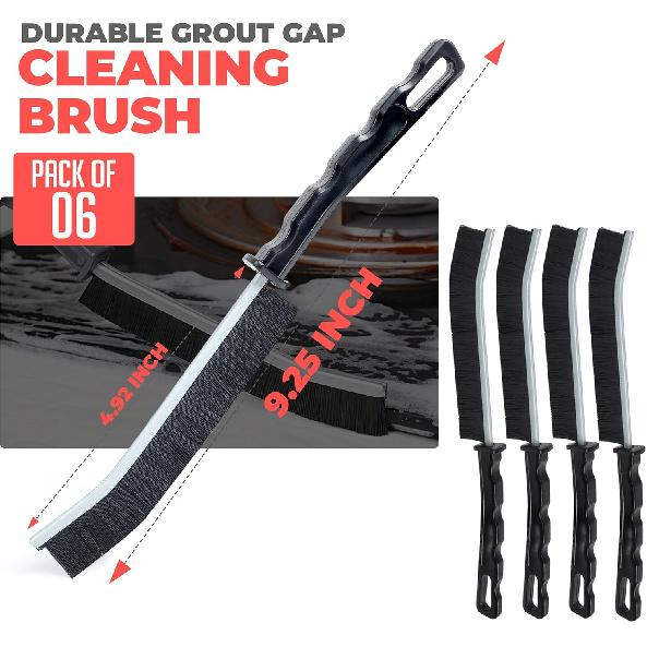 6 Pcs Crevice Cleaning Brush for Household Use, Hard Bristle Gap Cleaning Brush, Grout Gap Cleaning Supplies for Bathroom, Kitchen, & Shower, New