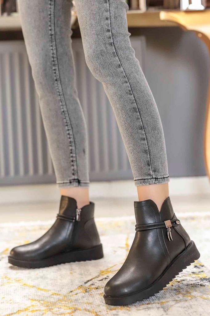 Women Modern Stylish Fashion Dm Zipper Boots Suede