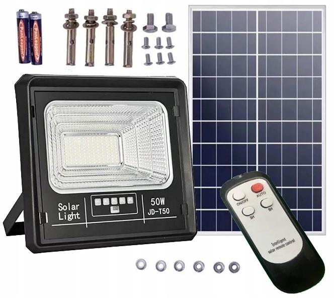 Lampa Solarna Z Czujnikiem 50W Kabel 5M 5000Mah