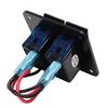 2 Gang Rocker Switch Panel Waterproof ON OFF 12V 24V Aluminum Alloy Blue Backlit for Car Boat Truck