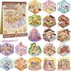 Crudetea 3D Sticker Scene Book 20 DIY House and Room Stickers Healing Set Create Original Scene Designs Fun Gift for Girls