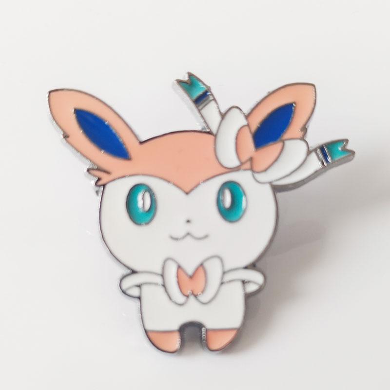 Let's Go Pikachu Eevee Enamel Pins Kawaii Pocket Monster Eeveelution Metal Cartoon Brooch Backpack Collar Lapel Badge