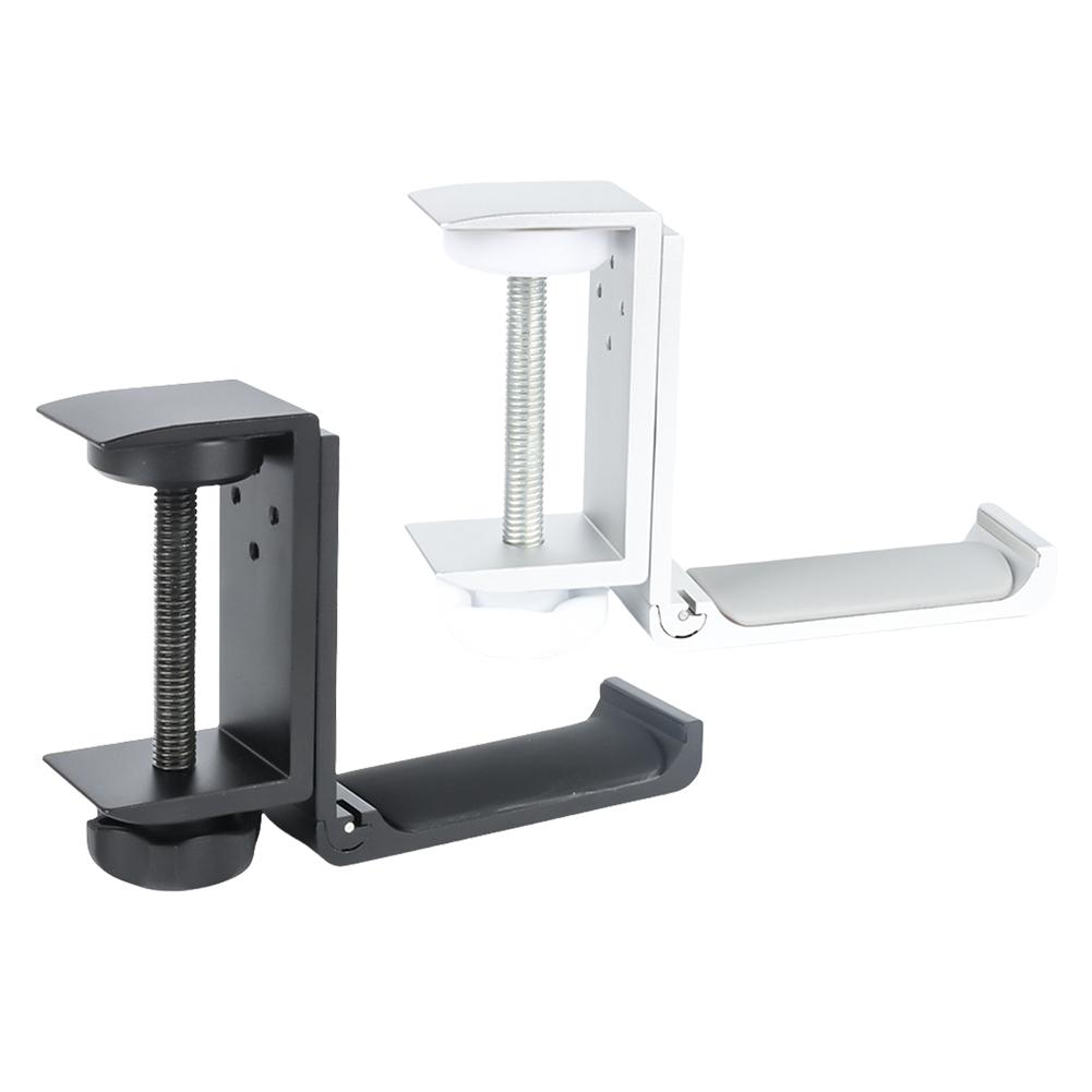 Foldable Headset Rest with Adjustable Clamp Under Desk Earphone Stand Clamp-On Headphone Holder for Gaming PC Accessories