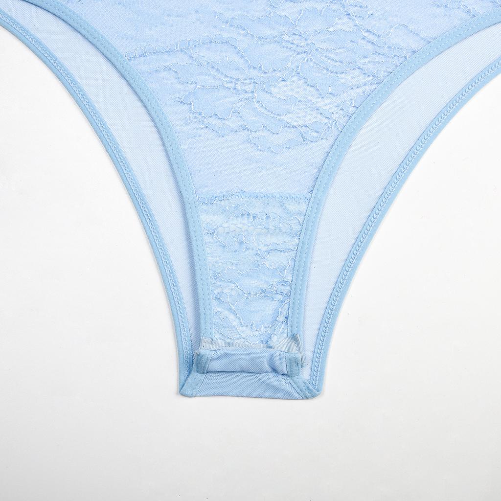 Erotische Dessous Damen-Body, sexy Spitzen-Blumen-Body mit bequemer Passform