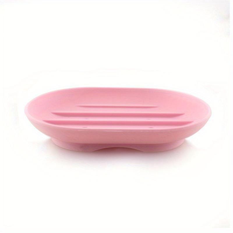

Портативная мыльница, силиконовая гибкая мыльница для ванной комнаты, дорожный держатель, новая модная мыльница для ванной комнаты в конфетном цвете 1pc розовый