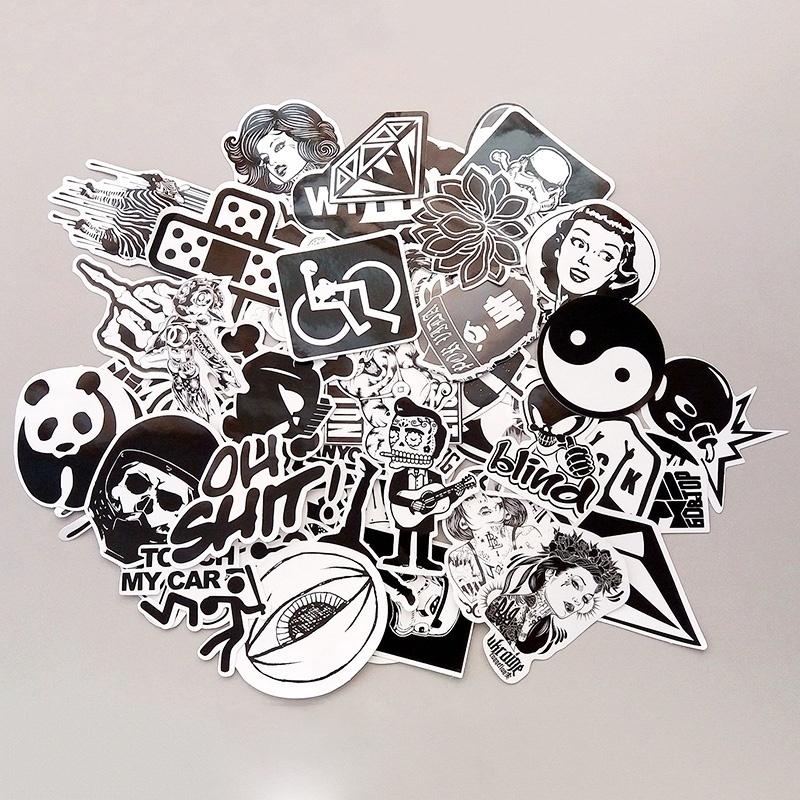 Skateboard Sticker Set 60 Stück Skateboard Vinyl Aufkleber Skate Graffiti Laptop Auto LS