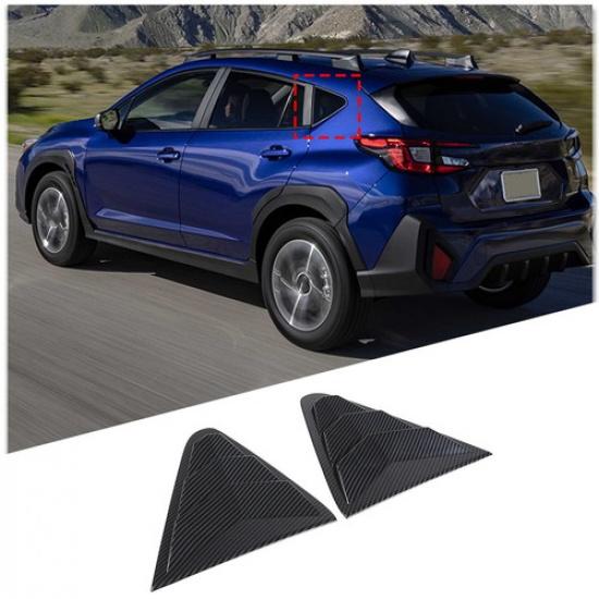 ABS Carbon Fiber Rear Window Louver Shutter Cover Trim For Subaru Crosstrek 23+