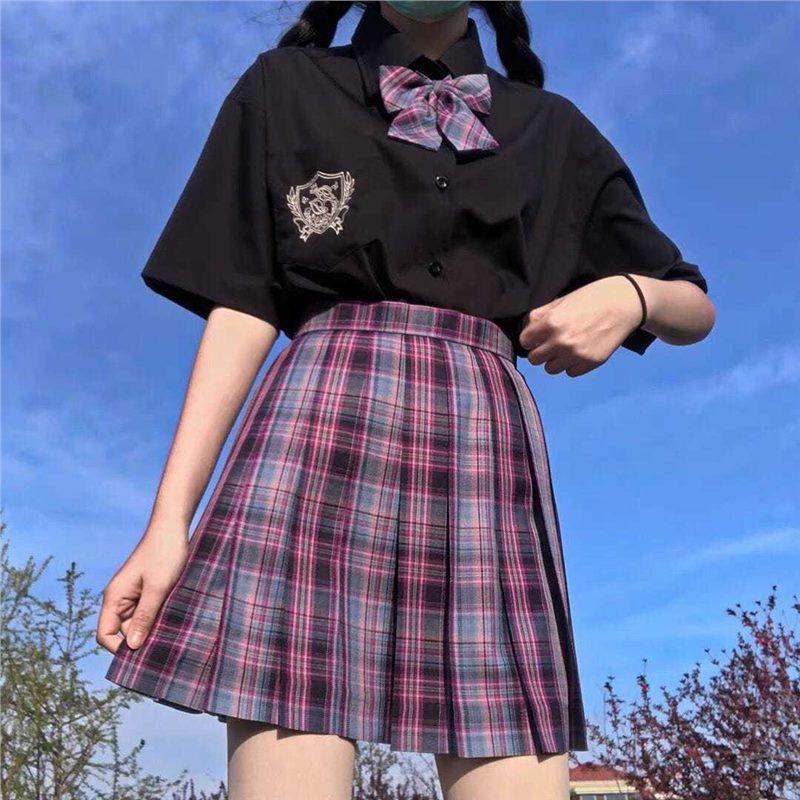 E-sports Girl Ready-to-Ship JK Uniform Pleated Mini Skirt - Japanese Academy Style
