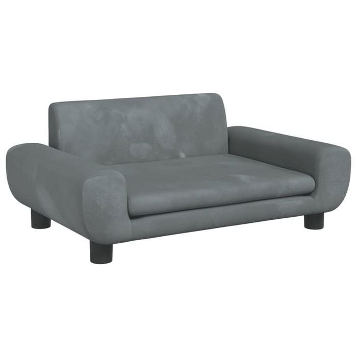 VidaXL Children's Sofa Dark Grey 70x45x33 Cm Velvet, Mini Sofa, Mini Sofa Chair, Mini Sofa for Children, Sofa 3196388