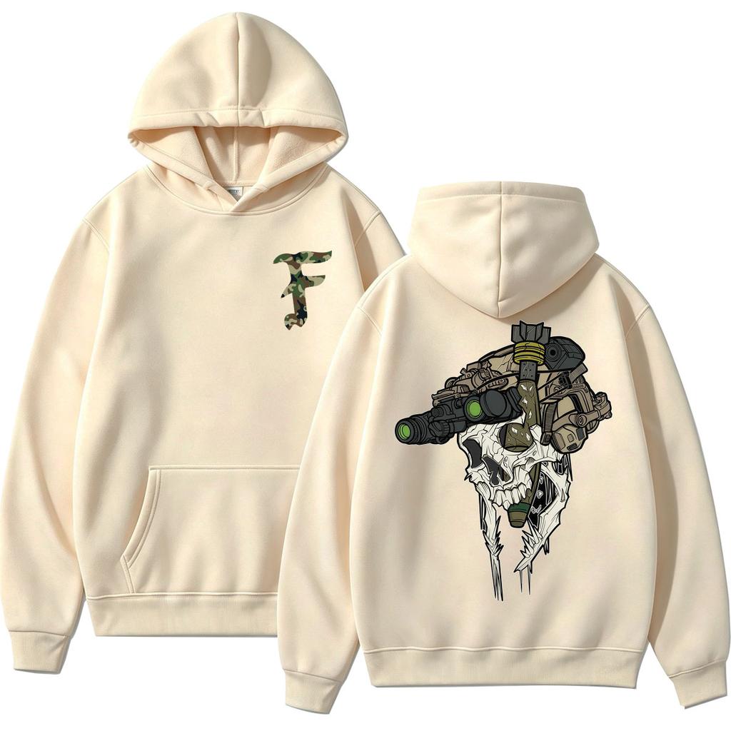 Forward Observations Group Death Skeleton Hoodies Fashion Vintage Punk Unisex Hoody Sweatshirts Fleece Oversized Tracksuit