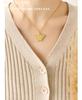 Women's 18K Gold Angel Pendant Necklace - European & American Hip Hop Style, Titanium Steel Clavicle Chain