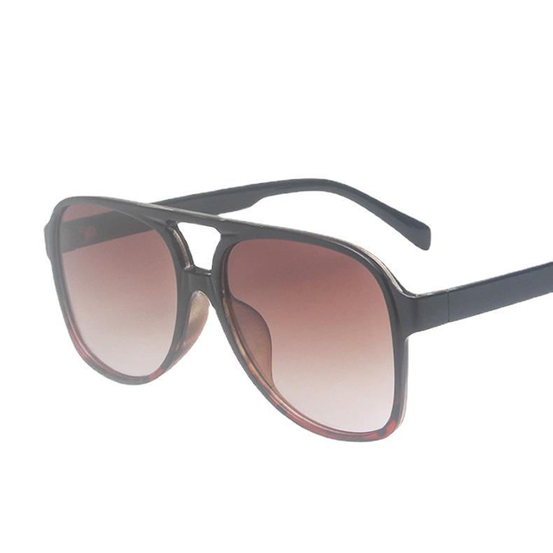 2021 Trendy Retro Double Bridge Sunglasses with Ocean Lens, Big Frame for Men & Women.