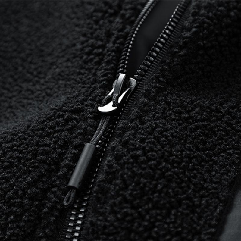 Mode Lamm Fleece Jacke Männer Herbst Winter Große Größe Fleece Gepolsterte Trendy Marke Ins Lose Lamm Wolle Stehkragen Jacken