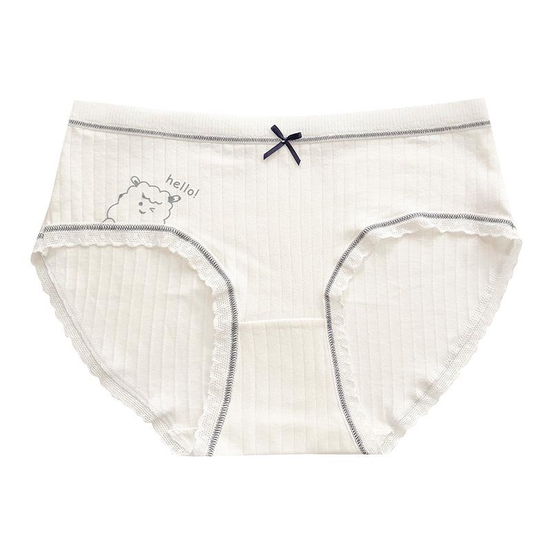 10A Antibacterial Soft Cotton Mid-Waist Girls' Briefs - Sweet, Cute, Comfortable & Skin-Friendly