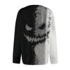 Women's Fashion Casual Knit Sweater Button-Up Halloween Printed  Cardigan Jacket