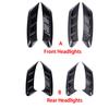 01     Car Headlight Eyebrow Eyelids Stickers Trim Cover Light Eyelid Eyebrow Stickers Multifunctional Car Light Eyebrow Cover