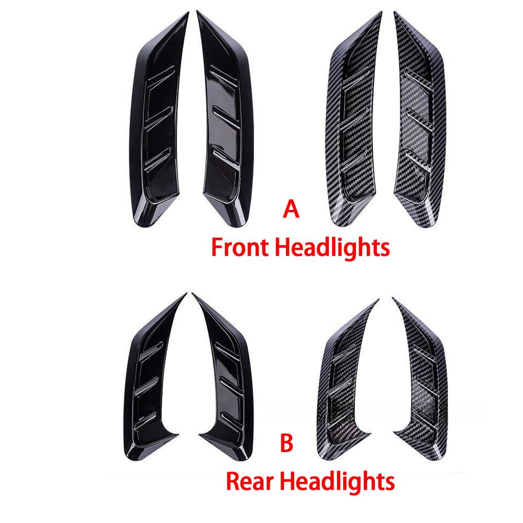 01 Car Headlight Eyebrow Eyelids Stickers Trim Cover Light Eyelid Eyebrow Stickers Multifunctional Car Light Eyebrow Cover