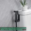 Schwarze Bidetarmatur Handbrause Tragbarer Toilettensprüher Edelstahl Bidetarmatur mit selbstreinigendem Duschkopf