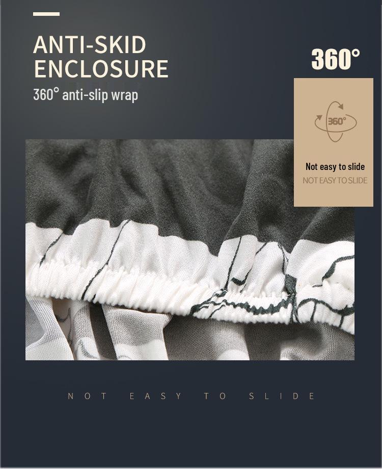 Elastic Printed Semi-Circular Sofa & Chair Cover for Cafes & Hotels