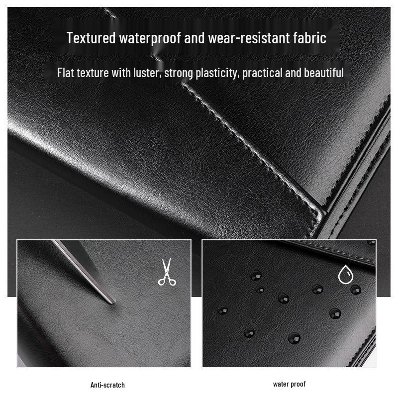 A4 Leather Business Briefcase with Combination Lock and Custom Logo