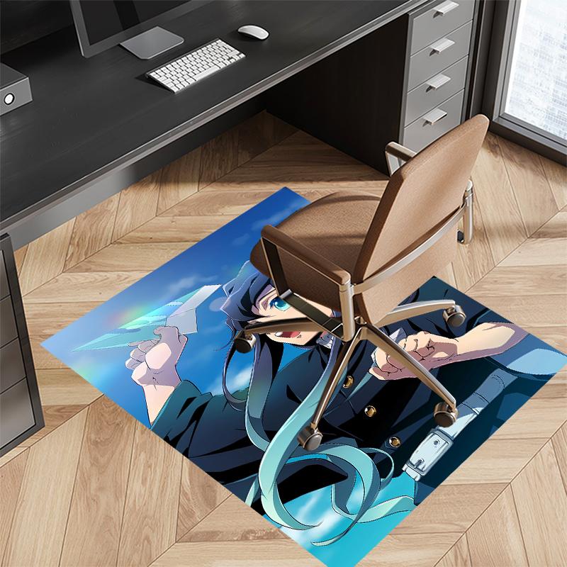 Nezuko Demon Slayer Muichiro Tokito Printed Absorbent Washable Carpet, Non-Slip Bathroom Mats, Kitchen Rugs, Yoga Mat,Living Room Entrance, Camping Pi